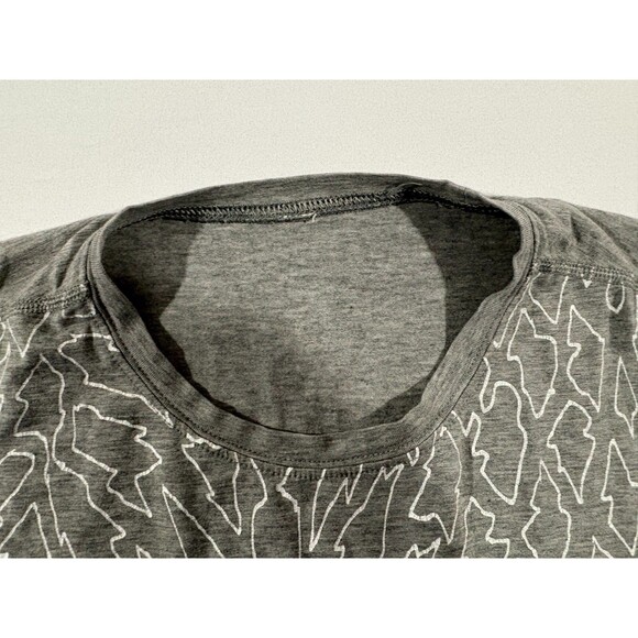 Lululemon Muscle Hustle Tank Top Womens Gray Print Lightweight Active Sz 6 - Picture 6 of 9